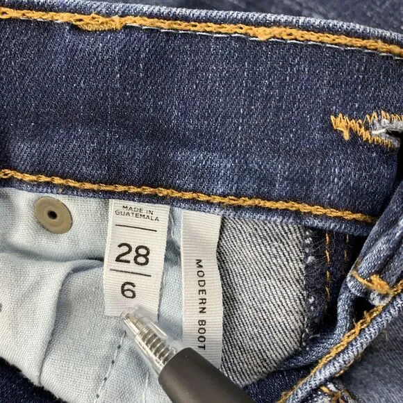 Ann Taylor LOFT Modern Bootcut Women's Jeans Size 28 Blue Denim - Picture 4 of 10